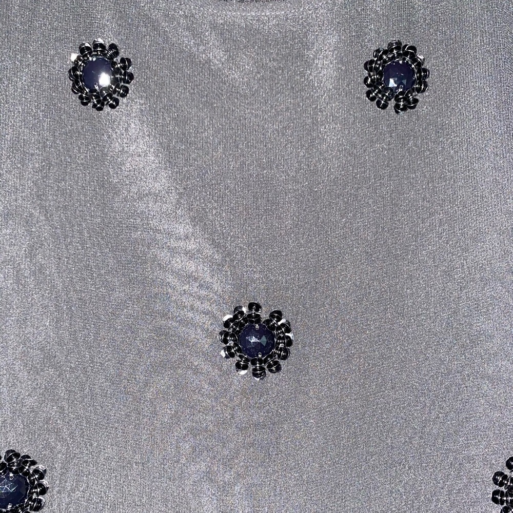 TALBOTS EMBELLISHED POLKA-DOT TOP - Picture 3 of 6